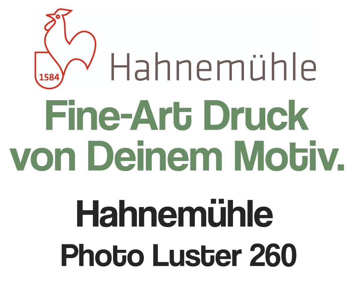 Fine-Art Druck auf Hahnemühle Photo Luster 260 - artidomo