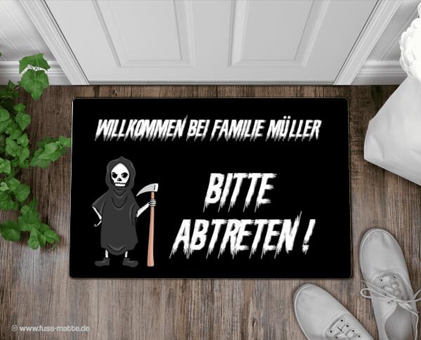 Fußmatte personalisiert Bitte abtreten! Humor