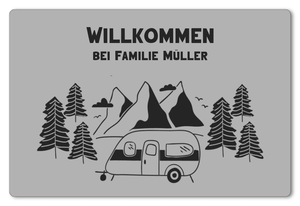 Fußmatte personalisiert Camping 1