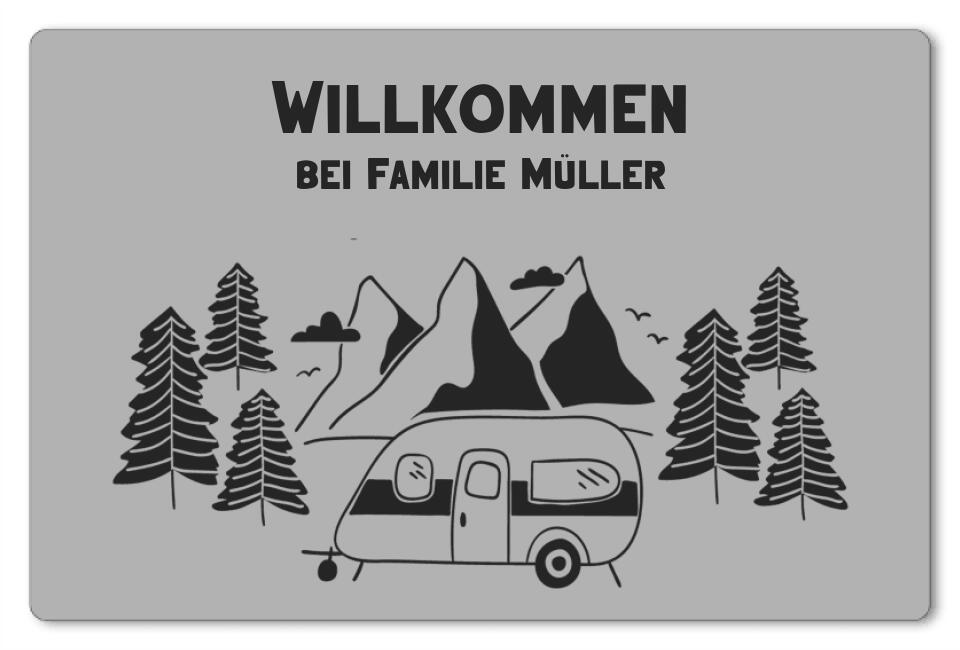 Fußmatte personalisiert Camping 1