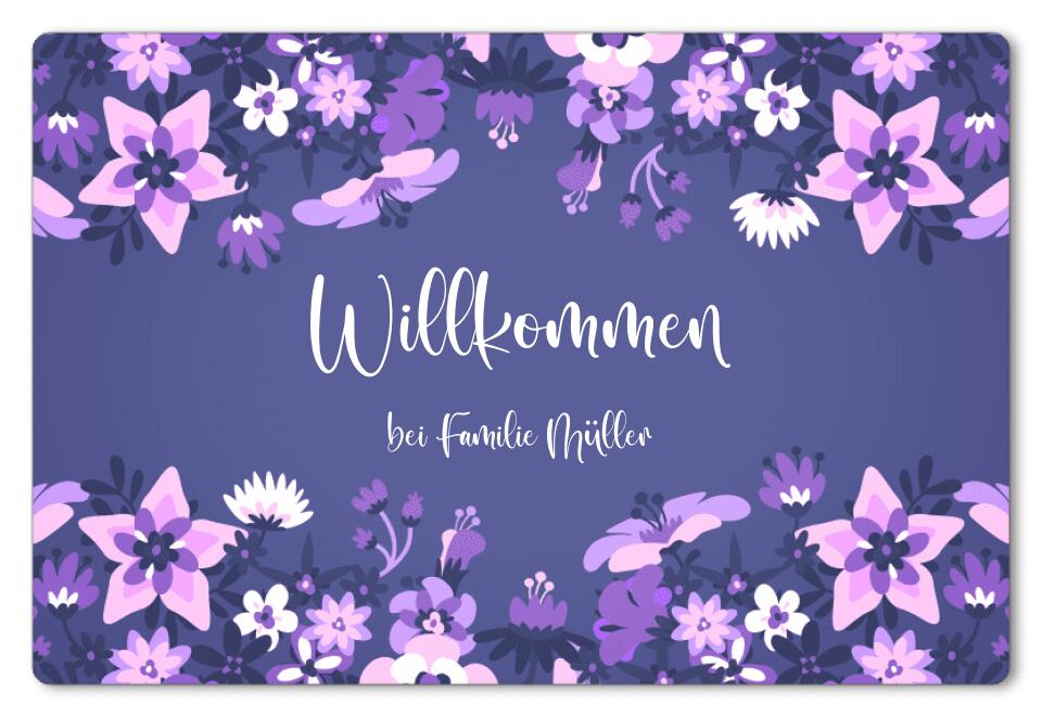 Fußmatte personalisiert Floral 1 Blumen