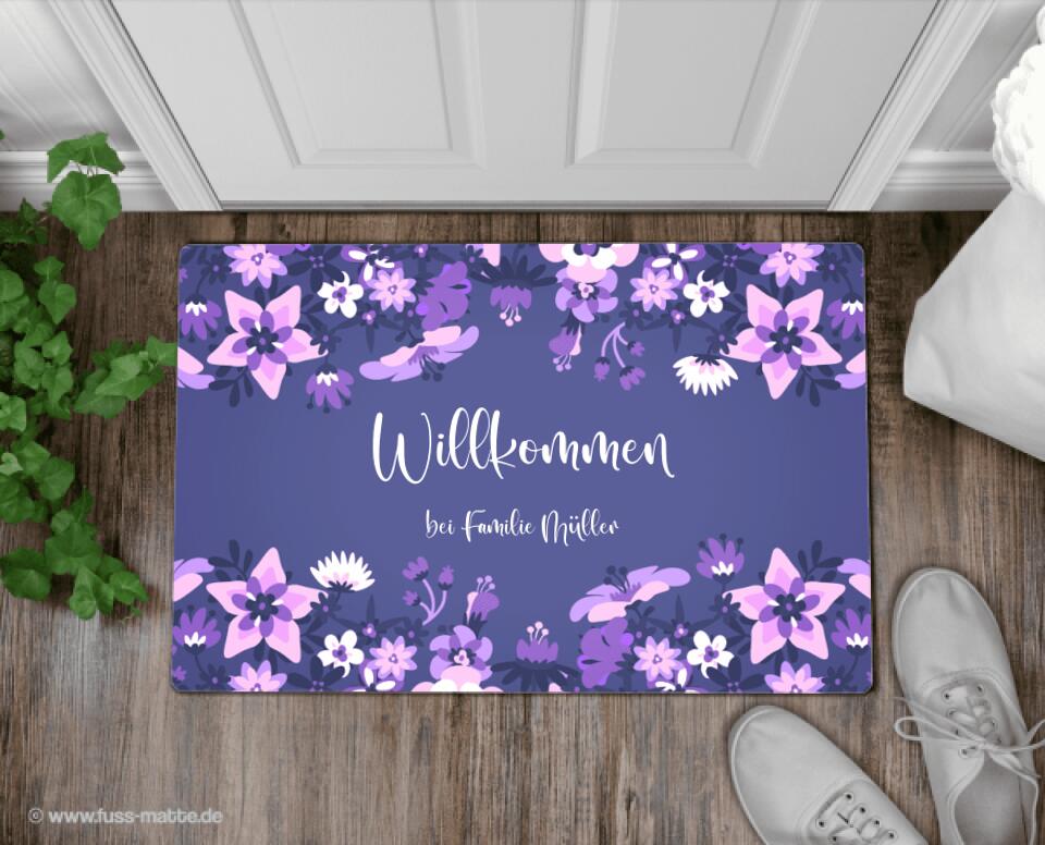 Fußmatte personalisiert Floral 1 Blumen