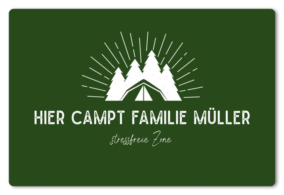 Fußmatte personalisiert Camping Mountain