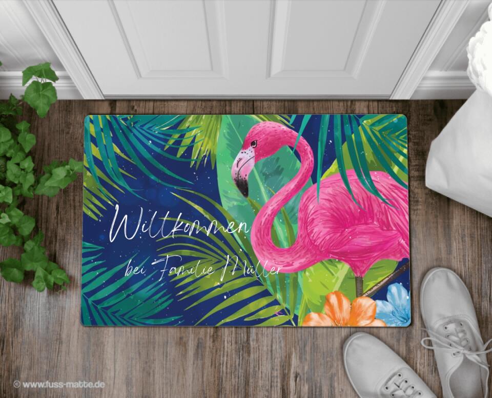 Fußmatte personalisiert Flamingo 2