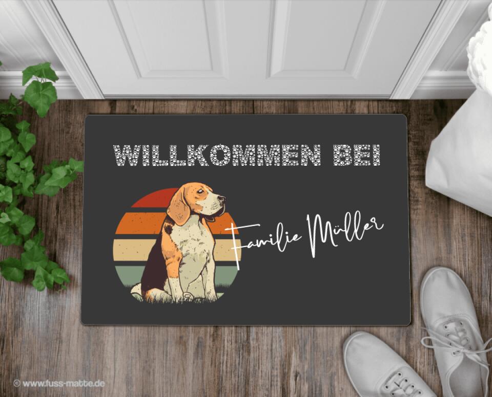 Fußmatte personalisiert Beagle 2