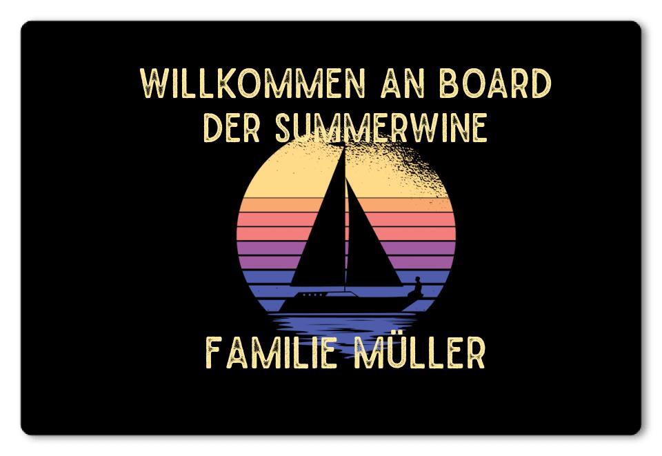 Fußmatte personalisiert Segler Sundowner Nr. 1