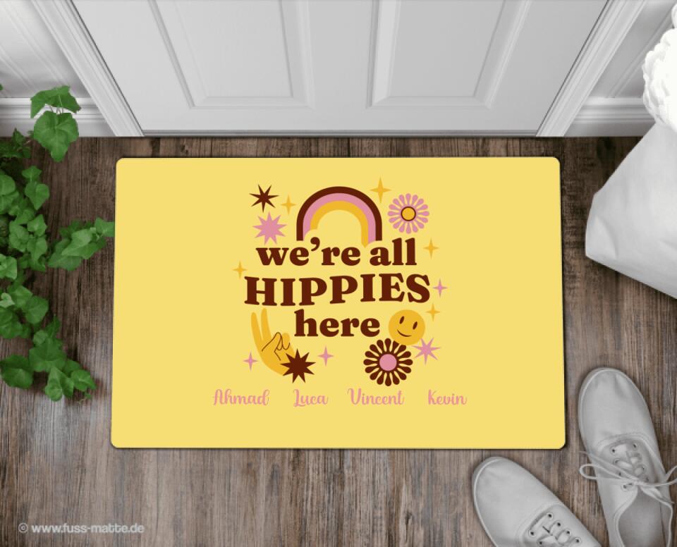Fußmatte personalisiert Hippie Frieden Peace Nr.1