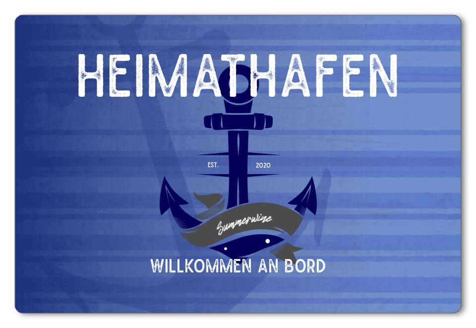 Fußmatte personalisiert Heimathafen 3