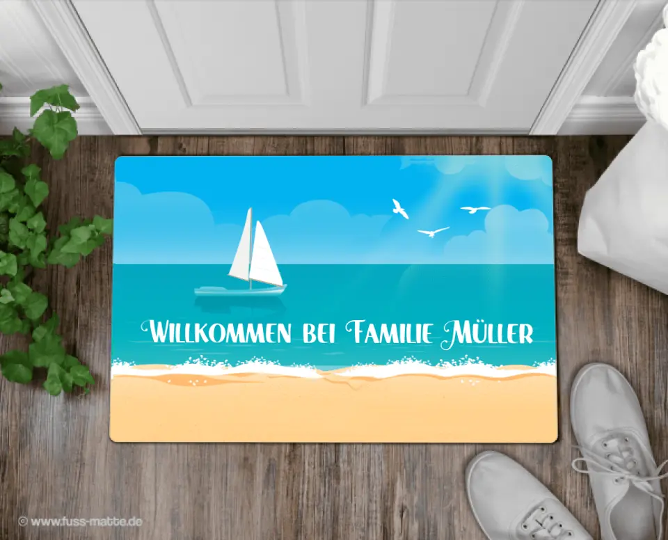 Fußmatte personalisiert Segelschiff Nr. 1