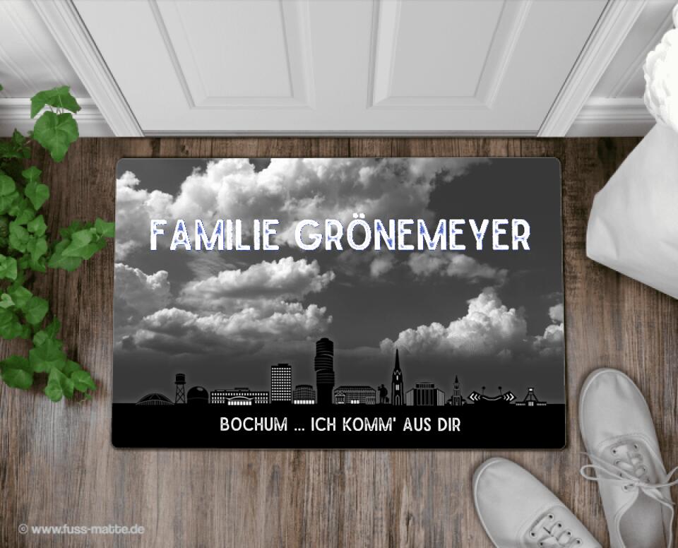 Fußmatte personalisiert Bochum Skyline - artidomo