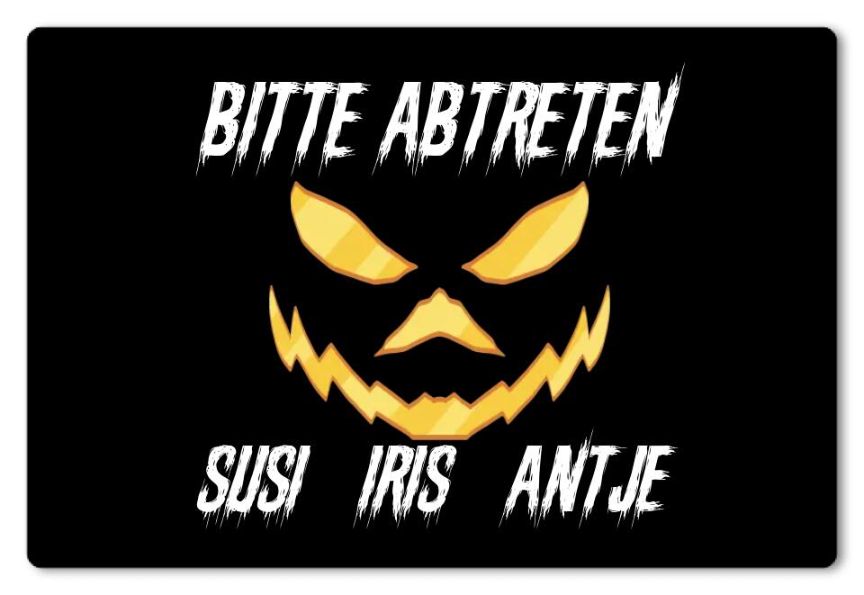 Fußmatte personalisiert Halloween Jacko Nr. 3 Kürbis - artidomo