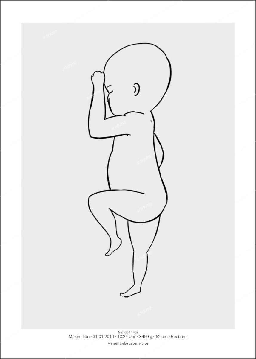 Babyposter Nr. 2 Maßstab 1:1 - 50x70cm - artidomo