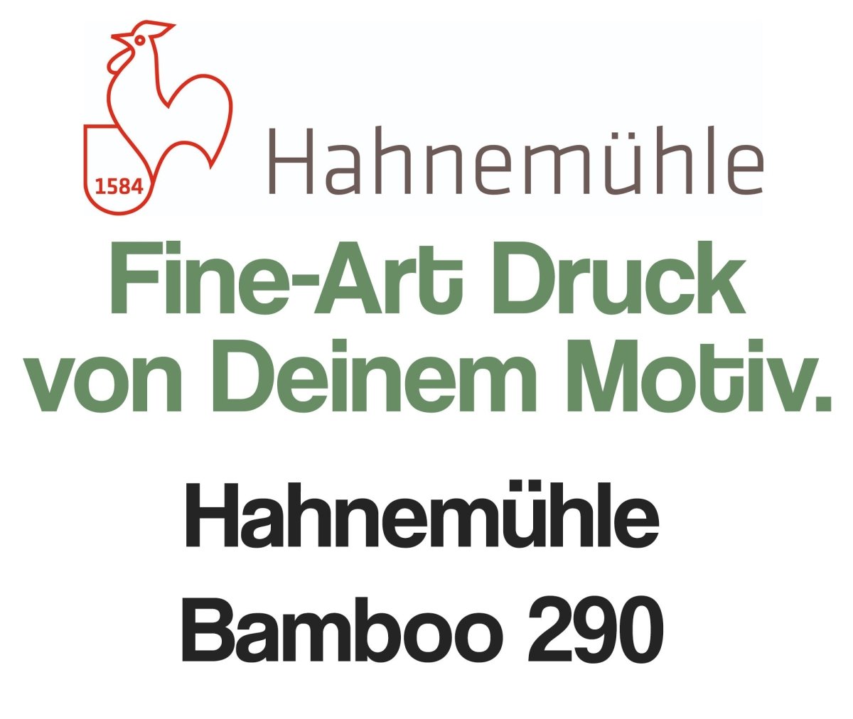 Fine-Art Druck auf Hahnemühle Bamboo 290 - artidomo