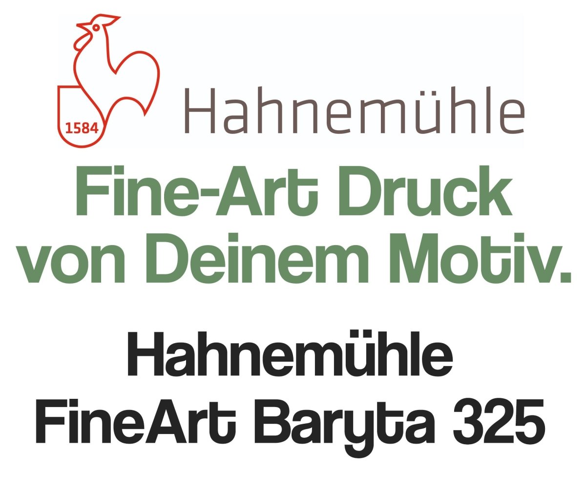 Fine-Art Druck auf Hahnemühle FineArt Baryta 325 - artidomo