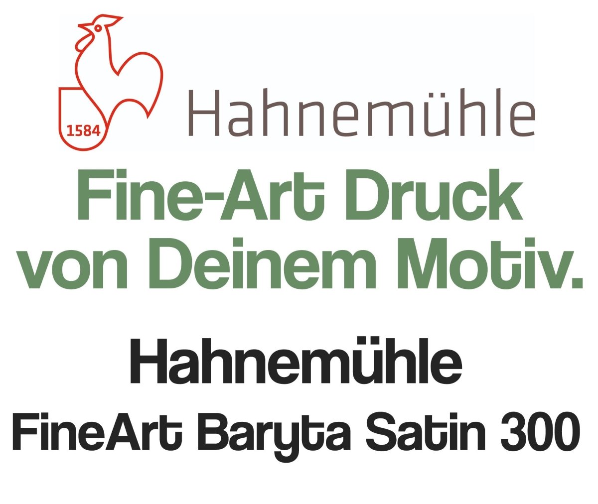 Fine-Art Druck auf Hahnemühle FineArt Baryta Satin 300 - artidomo