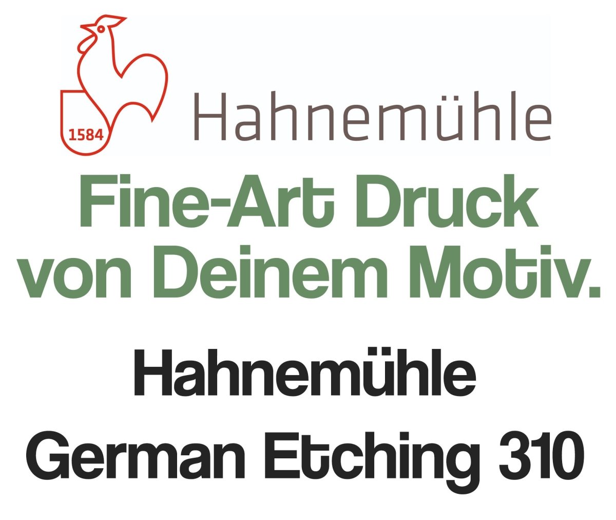 Fine-Art Druck auf Hahnemühle German Etching 310 - artidomo