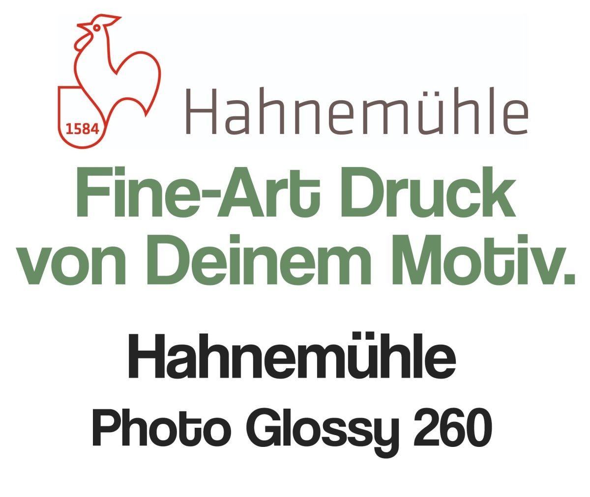 Fine-Art Druck auf Hahnemühle Photo Glossy 260 - artidomo