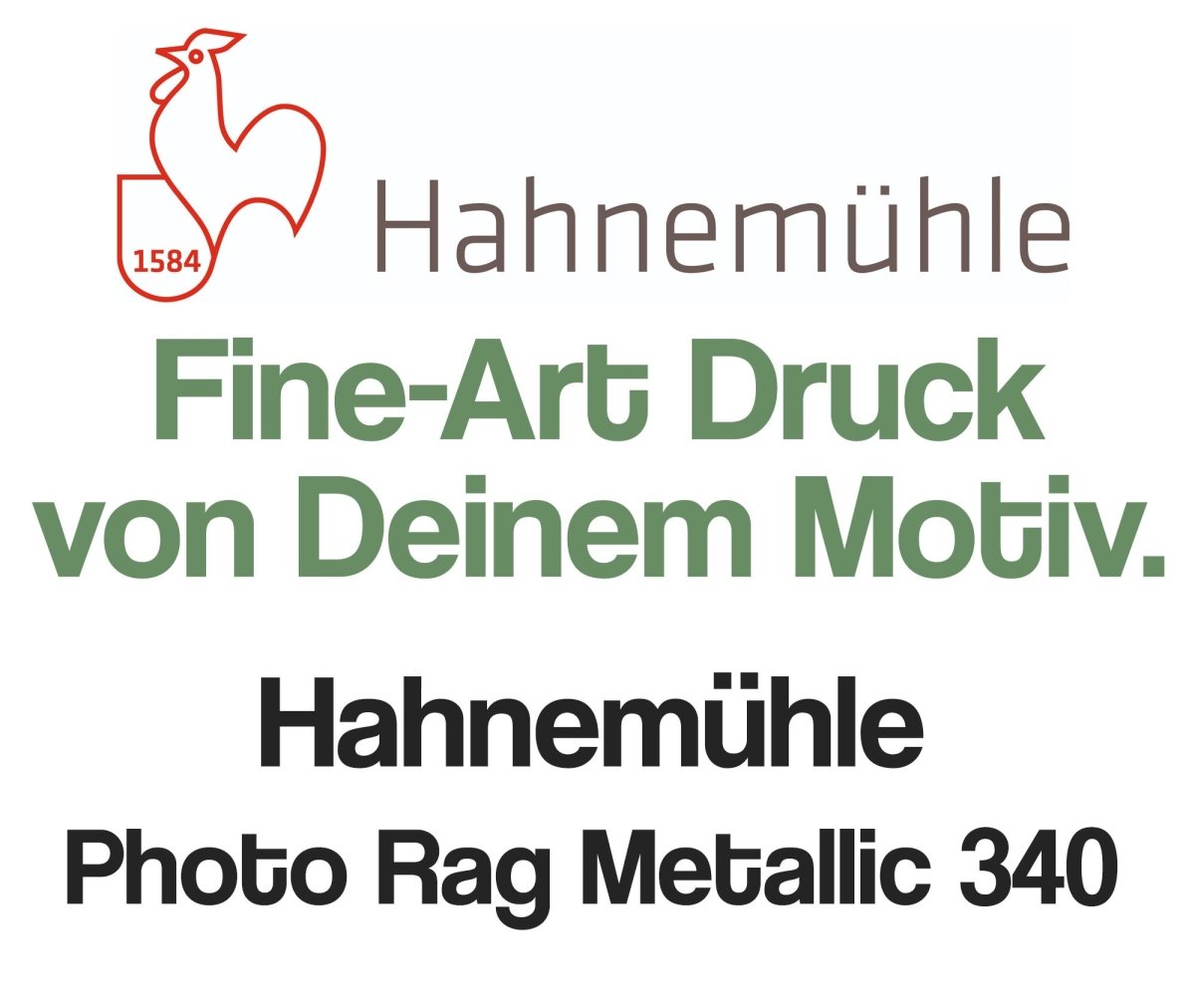 Fine-Art Druck auf Hahnemühle Photo Rag Metallic 340 - artidomo