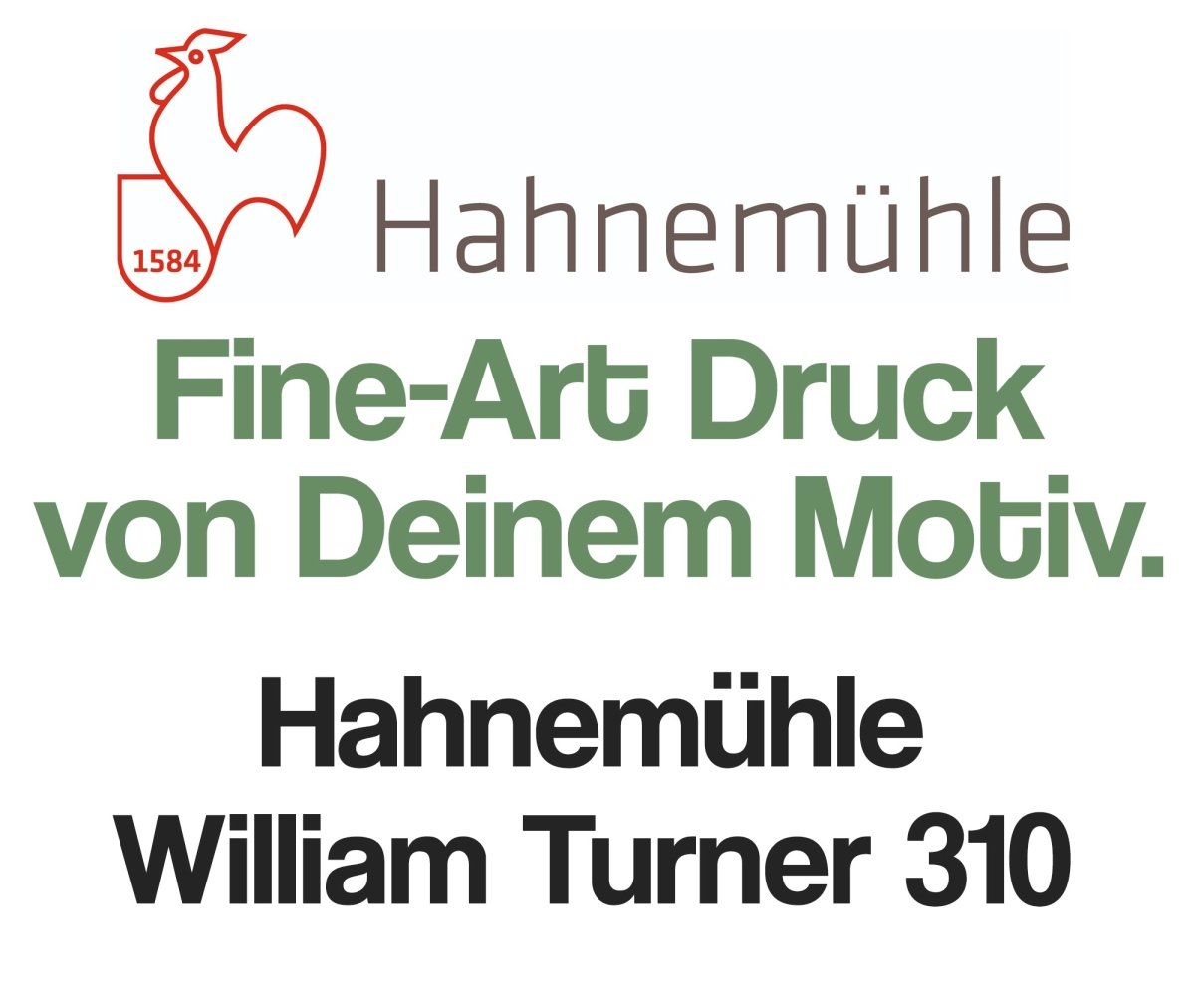 Fine-Art Druck auf Hahnemühle William Turner 310 - artidomo