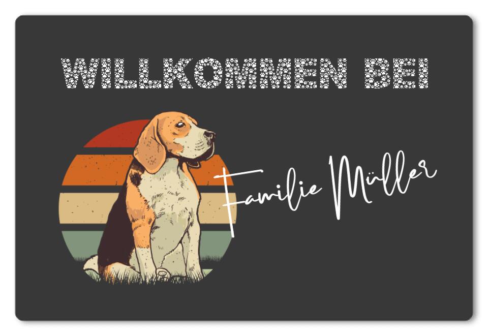 Fußmatte personalisiert Beagle 2 - artidomo