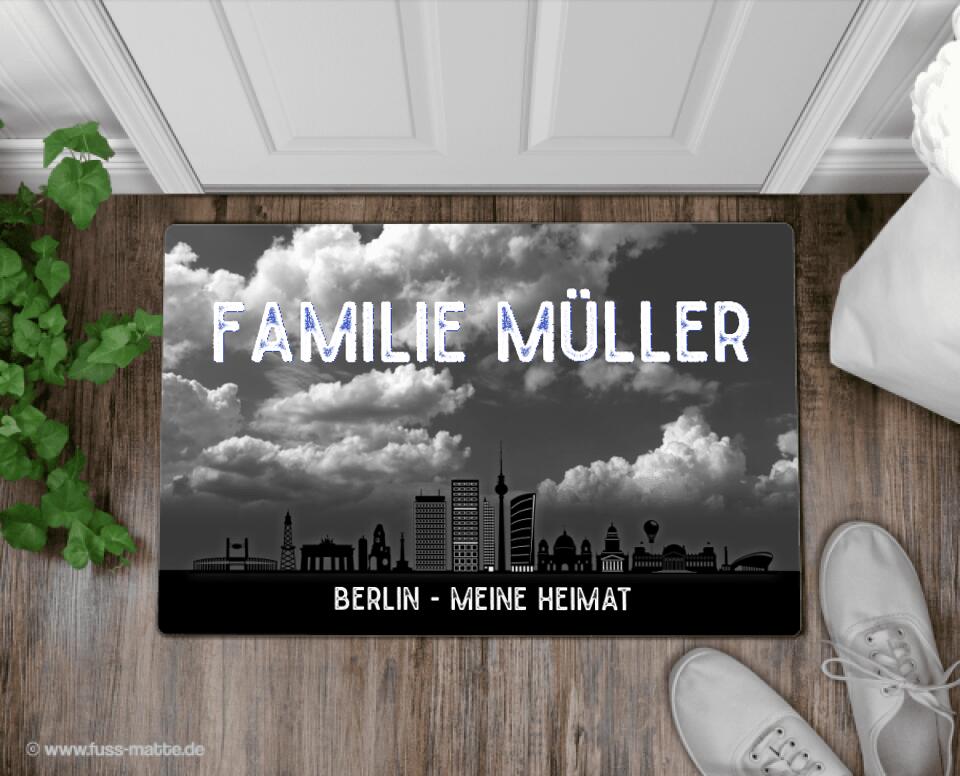 Fußmatte personalisiert Berlin Skyline - artidomo