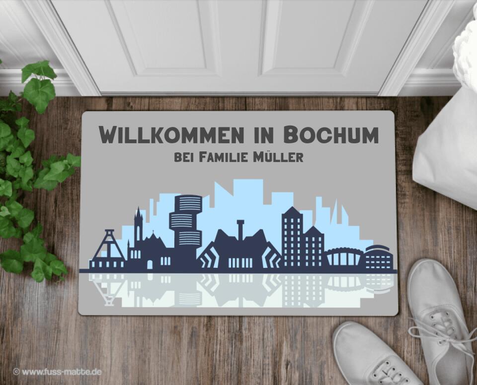 Fußmatte personalisiert Bochum Skyline 1 - artidomo