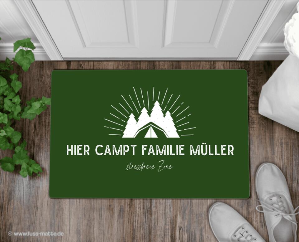 Fußmatte personalisiert Camping Mountain - artidomo