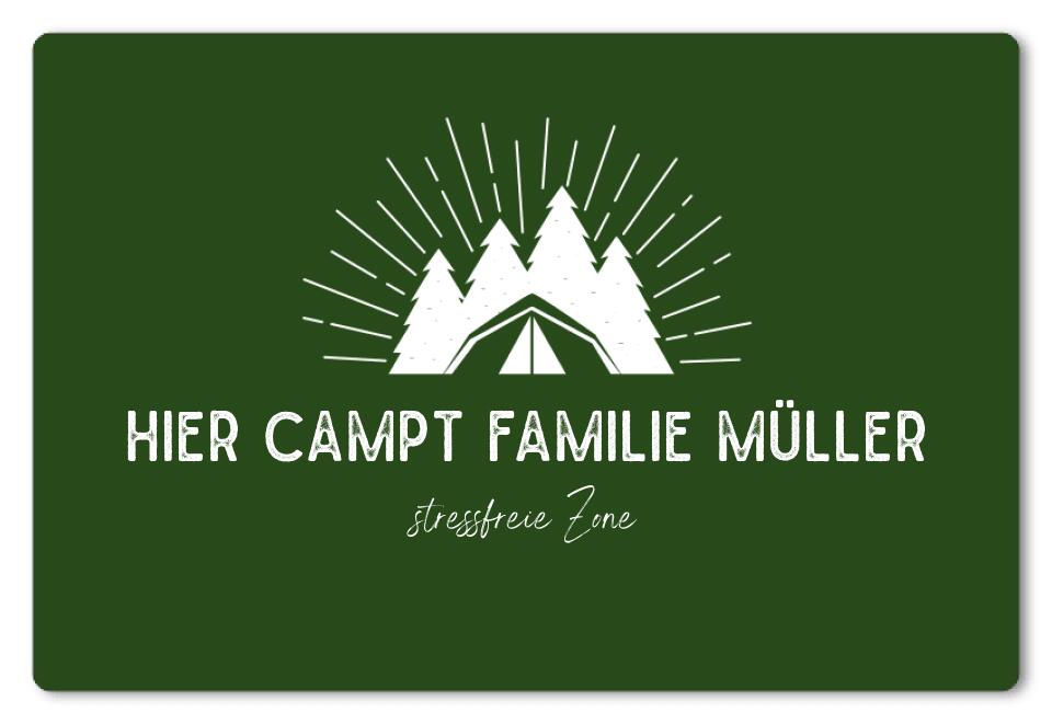 Fußmatte personalisiert Camping Mountain - artidomo