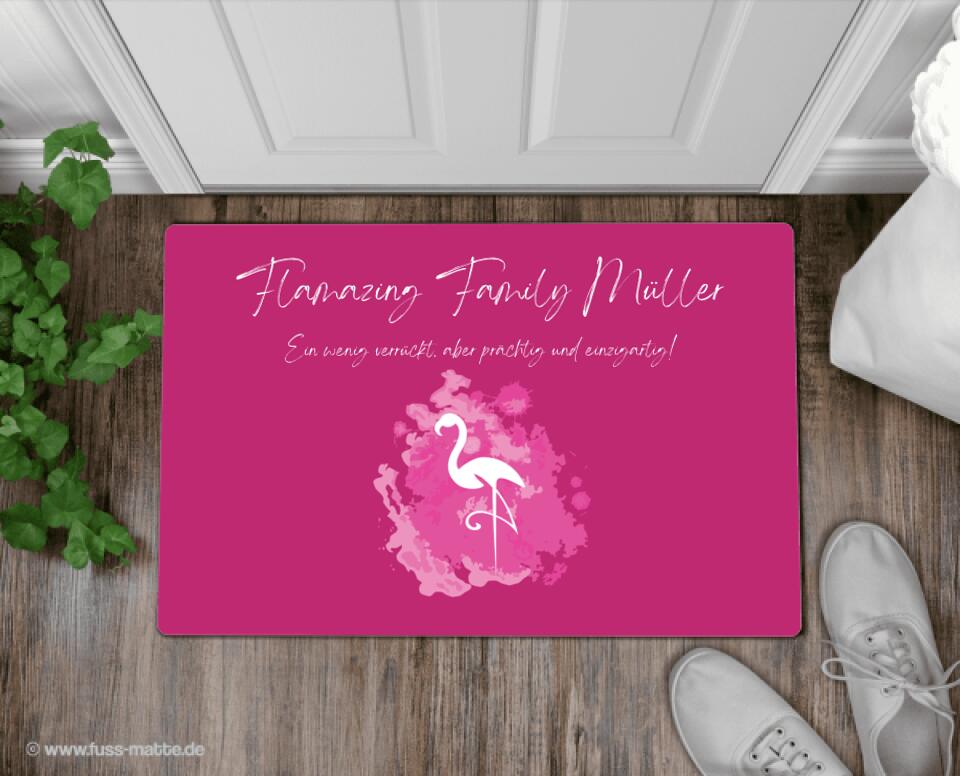 Fußmatte personalisiert Flamingo 1 - artidomo