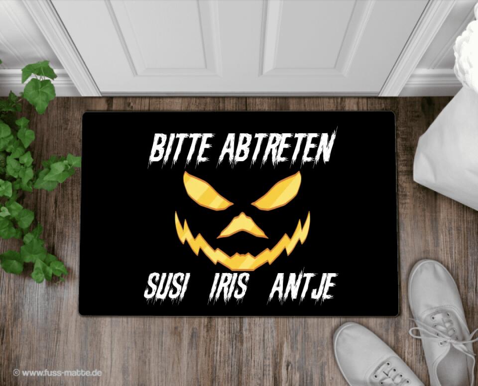Fußmatte personalisiert Halloween Jacko Nr. 3 Kürbis - artidomo