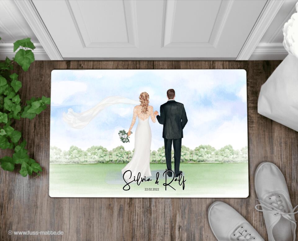 Fußmatte personalisiert Hochzeit Geschenk Nr. 1 - artidomo