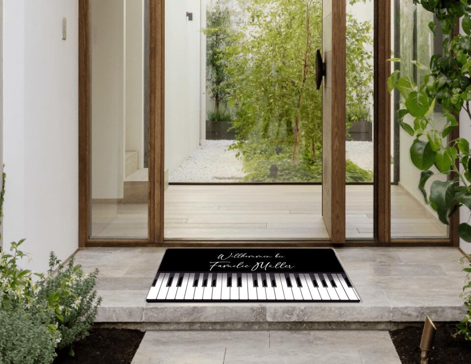 Fußmatte personalisiert Klavier Keyboard Musiker - artidomo