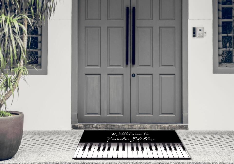 Fußmatte personalisiert Klavier Keyboard Musiker - artidomo