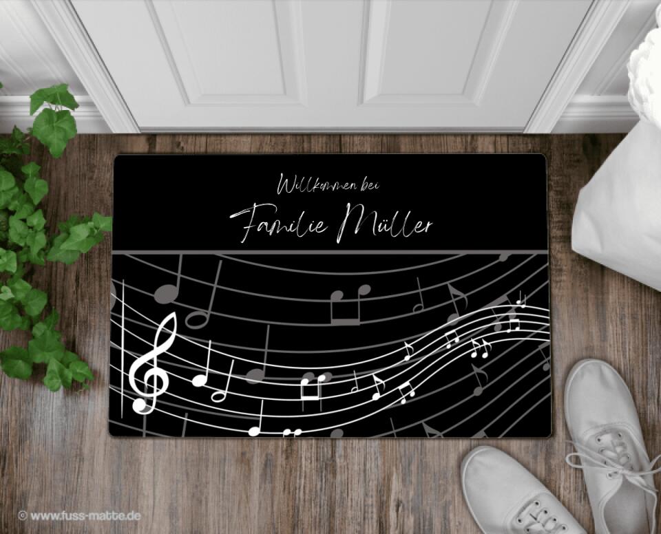 Fußmatte personalisiert Noten 1 Musiker - artidomo